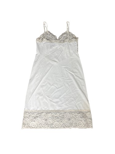 Vintage 60er Jahre Damen Van Raalte Creme Satin/Spitze Full Slip Gr. 36 - Bild 2 von 8