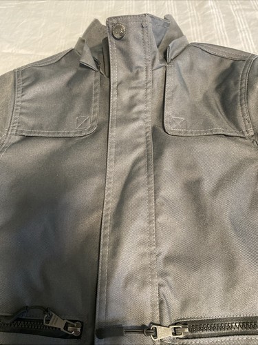 Urban Republic Lined Canvas Barn Chore Coat Gray Boys 10-12 Zip Snap Pocket - Picture 11 of 24