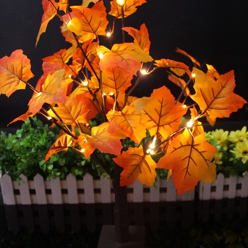 Autumn Decorations Tabletop Maple Tree Light Fall Outdoor Decorations - Picture 9 of 12