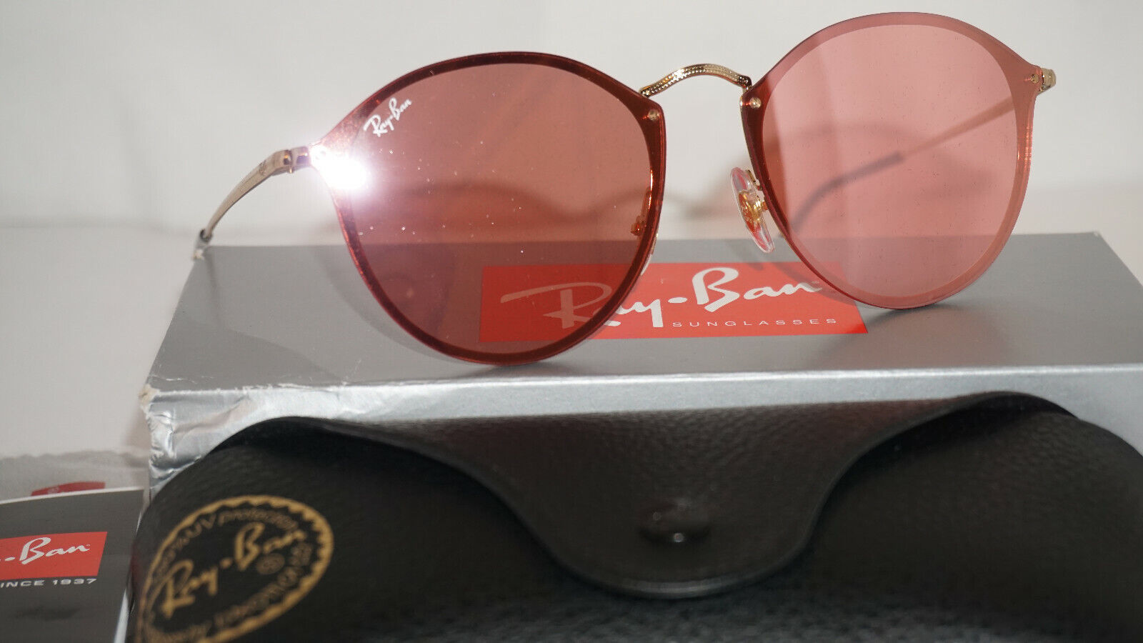 pink mirror ray bans