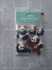 Jolee's Panda Bears, Cubs Bamboo 3D Scrapbooking Stickers