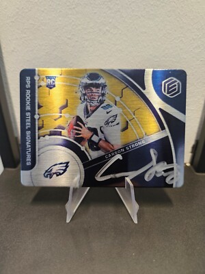 Carson Strong Panini Elements Rookie Steel Signatures Philadelphia Eagles /79