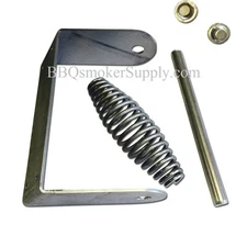 Smoker DROP Handle UDS BBQ door lid Smoker Stainless Spring Rod 6 in Bracket Cap