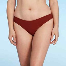 Xhilaration NWT Juniors' Textured Cheeky Bikini Bottoms in Coco Size Medium