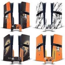 OFFICIAL NHL ANAHEIM DUCKS VINYL SKIN FOR SONY PS5 PRO DISC EDITION BUNDLE