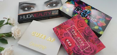 Lot 4 Paletten HUDA BEAUTY Rosegold, COLOURPOP & URBAN DECAY Electric +Boxen!