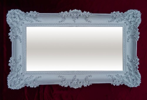 XXL WANDSPIEGEL SILBER 96x57 ANTIK BAROCK SHABBY CHIC FLURSPIEGEL SCHMINKSPIEGEL - Picture 77 of 160