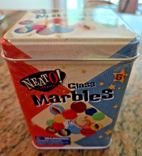 160 Glass Marbles NeatO Classics Toysmith Retro Toy Tin Box Game New Unopened