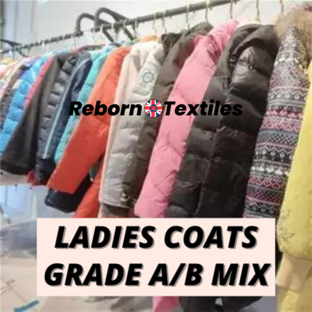 Second Hand Used Clothing Joblot Wholesale Women's Coats A/B Grade x 20kg