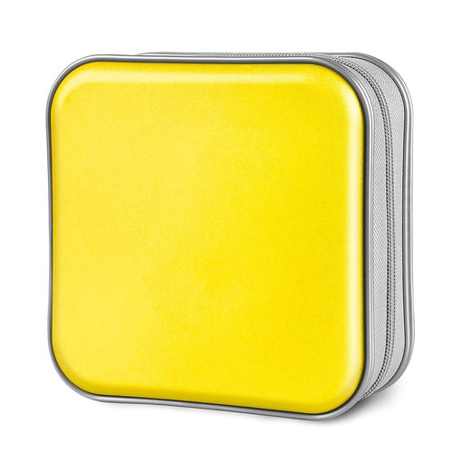 Organizador de estuche de disco CD amarillo DVD VCD soporte portátil bolsa de almacenamiento para automóvil - Imagen 3 de 7