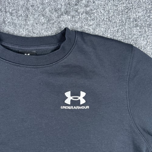 Under Armour Sweatshirt Youth XL Black Long Sleeve Pullover Fleece Essential Boy - Picture 6 of 11