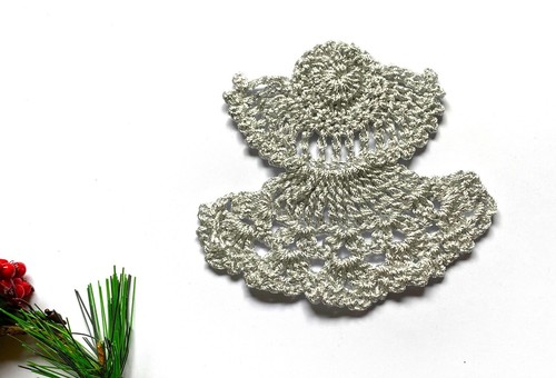 10 Vintage Christmas tree angels Christmas ornaments Crochet angels decoration - Picture 4 of 13