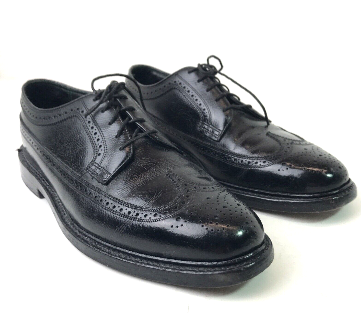 Florsheim Royal Imperial 96624 Kenmoor Long Wing Brogue Black 10 D 