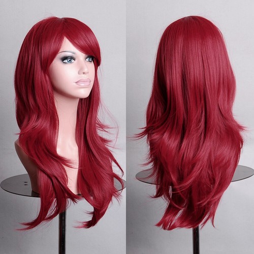 Long Wavy Mermaid Ariel Cosplay Wig Costume Party Wigs Green Pink Blue Rainbow W - Picture 18 of 36