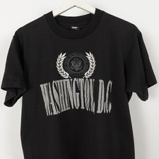 Vintage 80s WASHINGTON DC USA Seal Single Stitch T-Shirt Medium Fit Made in USA