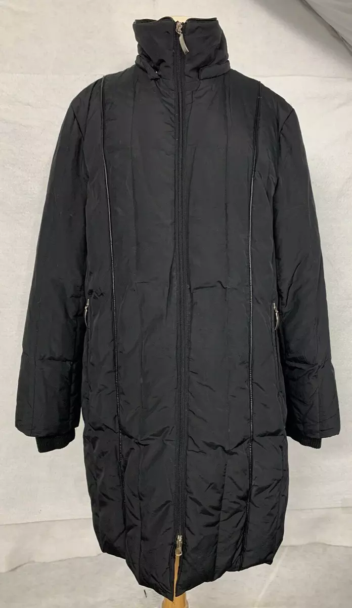 Liz Claiborne lightweight Puffer Jacket Full Zipper Black Women s