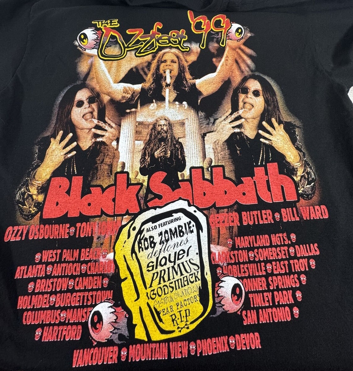 Black Sabbath Ozzfest 1999 Tour T-shirt Size Large ***has A