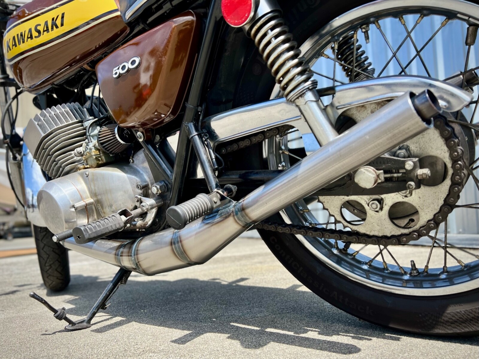 Kawasaki h1 mach III H1 exhaust 19731976 Hellfire Expansion Chambers