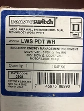 SENSOR SWITCH LWS PDT WH Large Area Wall Switch Sensor