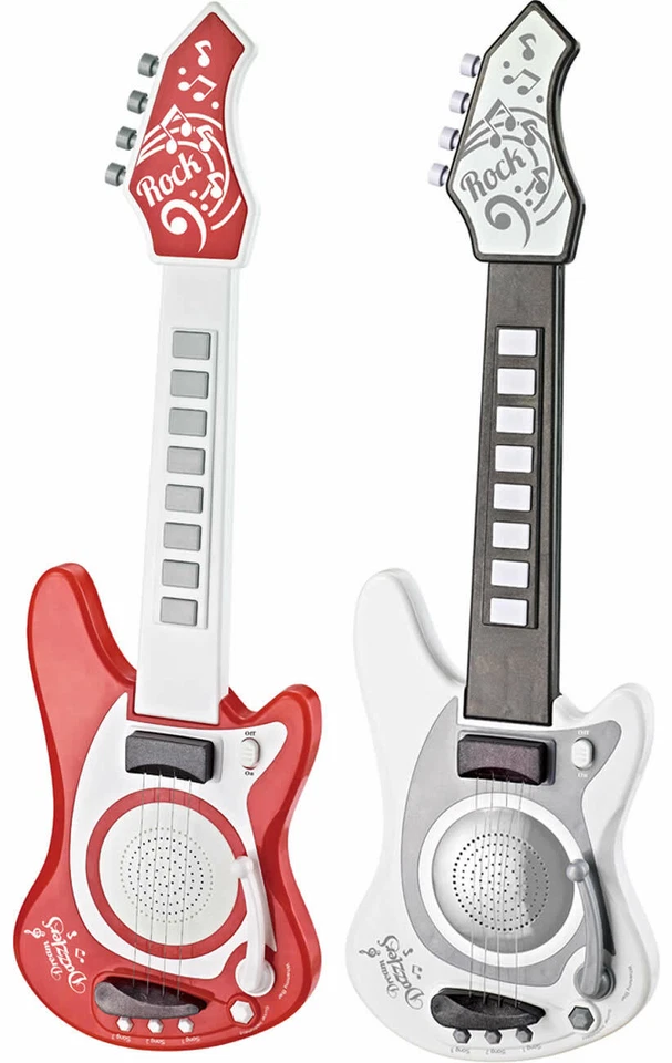 Luna Gitarre mit Sound Licht Headset Schultergurt Kinder Musikspielzeug +3J