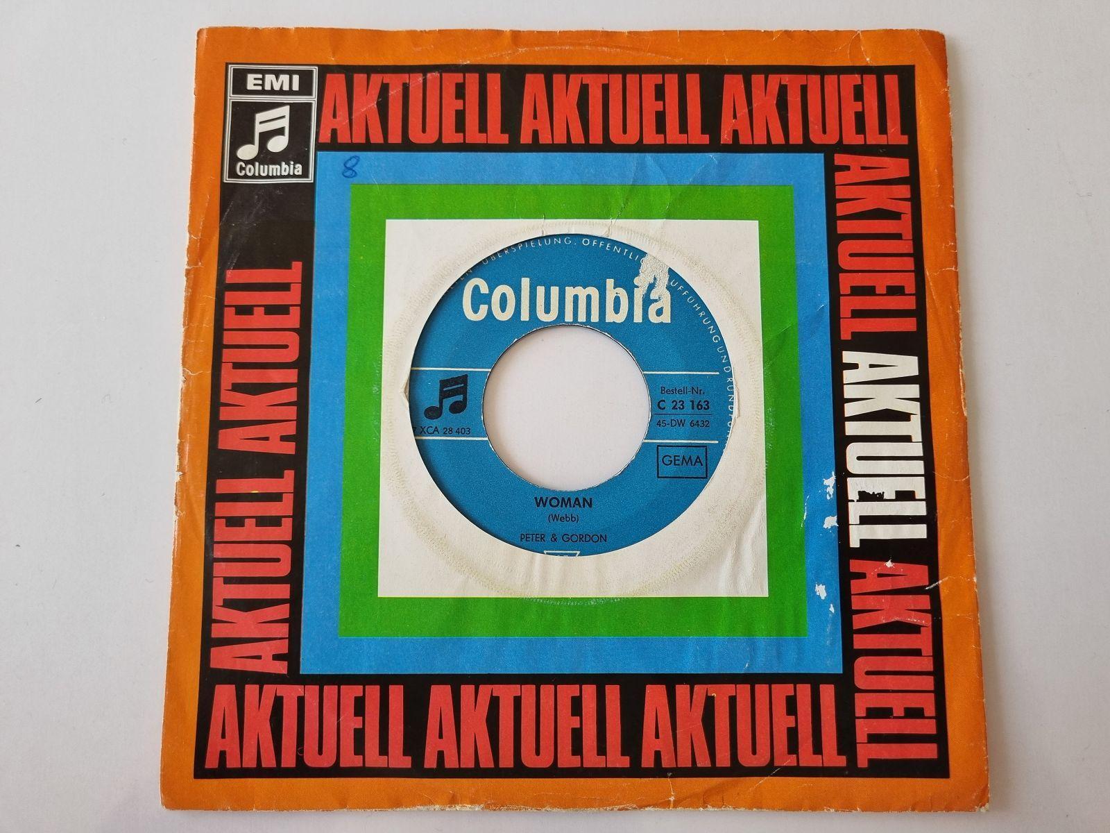 7"" Single Peter & Gordon - Woman/ Wrong from the start Vinyl Germany