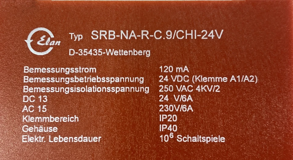 ELAN SRB-NA-R-C.9/CHI-24V БЕЗОПАСНОСТИ РЕЛЕ МОДУЛЬ SRBNARC.9 НОЧНАЯ ДОСТАВКА - Изображение 4 из 4