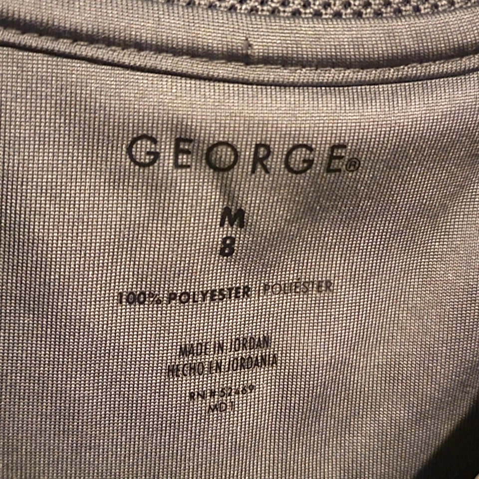 Polo George Boys Talla M 8 Gris Rayas Blanco y Amarillo Rayas Foto 2 de 4