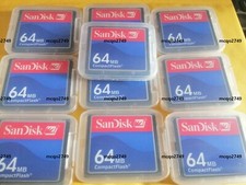 lot of 10  64MB SanDisk CompactFlash CF Memory Card   64MB SDCFB/SDCFJ