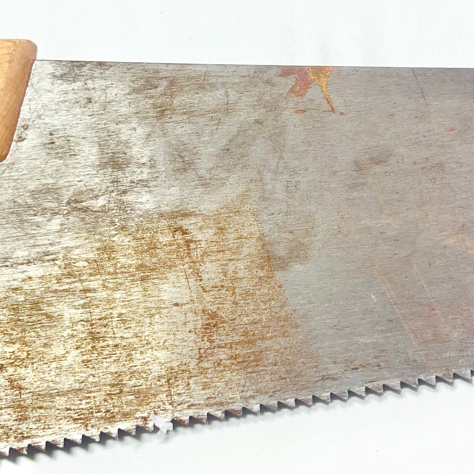 Vintage Disston Handsaw R-1, 26" Blade, Rip Saw, 5 1/2 Point Carpenter Tool Used