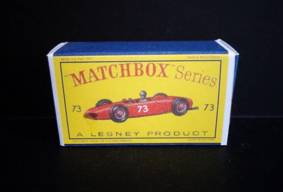 Matchbox Lesney No.73b Ferrari F1 Racing Car Reproduction Box (Box only) - Image 3 of 4