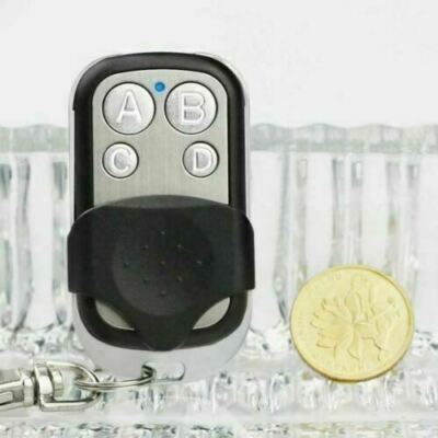 433MHz Universal Garage Door Opener Remote – 4-Button Cloning Key Fob For Gate & Garage, Copy Existing Remote (Letter Labeled)
