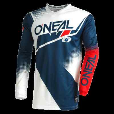 O'Neal Element Adult Motocross Bike Off Road Racewear Blue White Red Jersey 