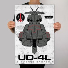 Aliens UD-4L Dropship Metal Plate Xenomorph Movie Inspired Weyland Yutani M41A