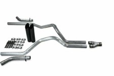 Chevy Gmc 1500 19-25 2.5 Dual Exhaust Kits Y Pipe Black Tips Corner Exit Chevy Gmc 1500 19-25 2.5 Dual Exhaust Kits Y Pipe Black Tips Corner Exit