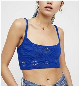free people crochet crop top