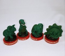 1987 StampKing Dinosaur Figure Topped Ink Stampers Set of 4