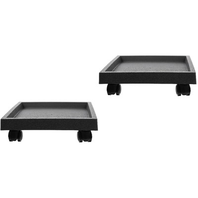  Set of 2 Quadratischer Pflanzenwagen Weiden Steht Zimmerpflanzen