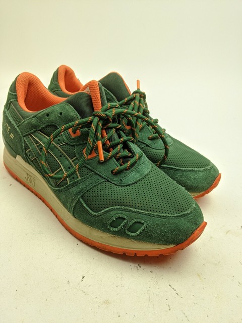 asics gel lyte green orange