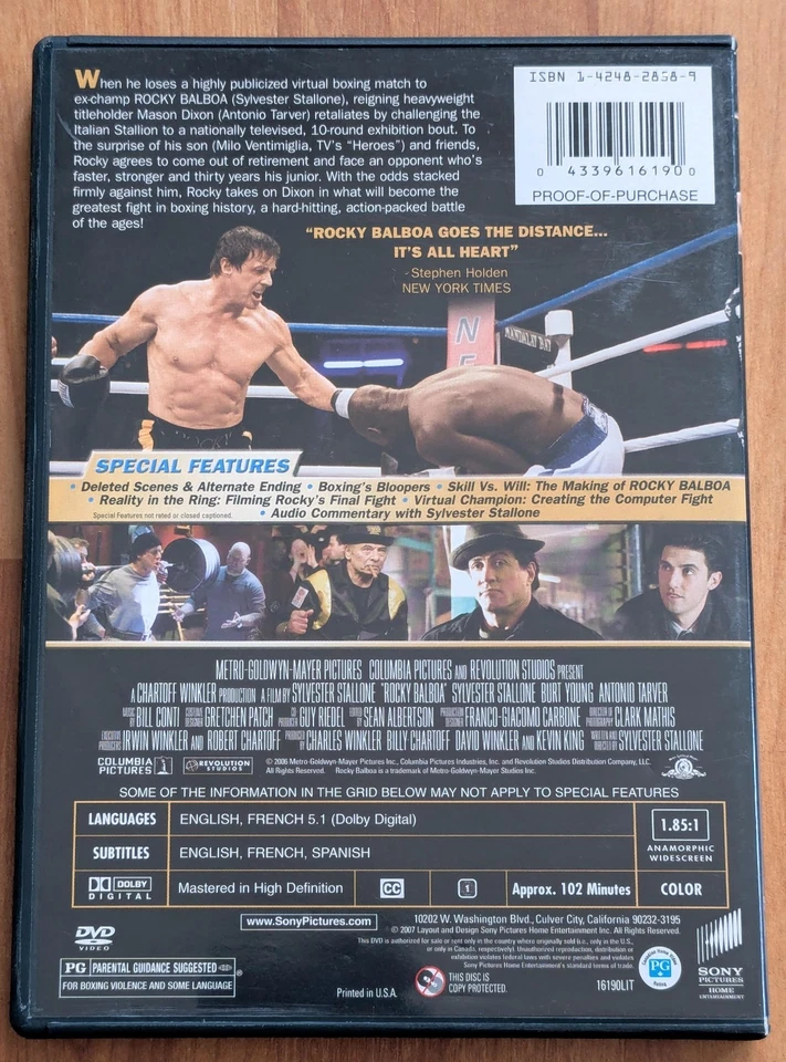 Rocky Balboa (DVD, 2006) - Image 2 of 3