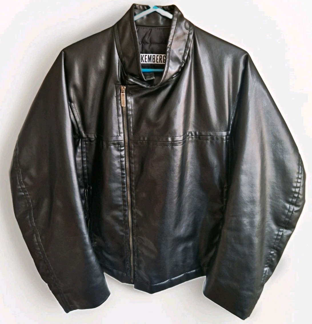 Dirk Bikkembergs, Dirk Bikkembergs Vintage Archive Leather Look Jacket L Made in Italy