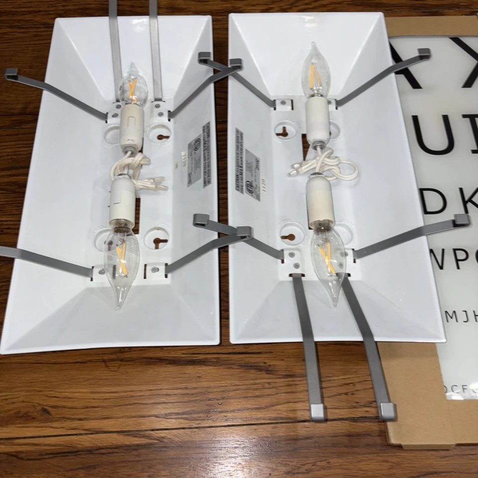 Set of 2 Rare Ikea Gyllen 56 Eye Chart Wall Light Box David Wahl Design Modern  - Image 2 of 4