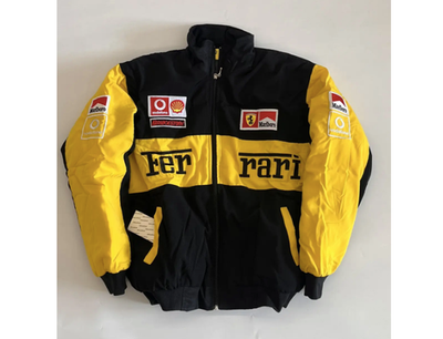 Yellow ferrari Racing Jacket | Motorsport Outfit | All Sizes | eBay