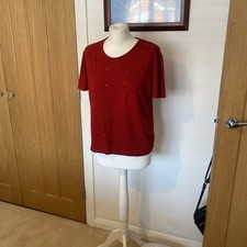 Jacques Vert Women's Red T-shirt Size L