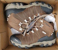 Oboz Bridger Mid B-Dry Waterproof Leather Hiking Boots NEW Womens 9.5 Wide Brown