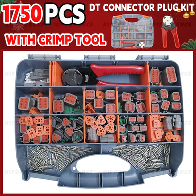 #ad NEW 1750PCS Deutsch DT Connector Plug Kit With Deutsch Crimp Tool Auto Marine $73.99