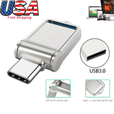 2T OTG 2 in 1 Metal USB3.0 Flash Drive Type C USB Memory Pen Stick Phone Storage