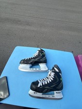 Reebok 9K Pump Ice Hockey Skates Black White Size 4.5 D