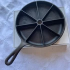 Vintage Lodge 8”  Cast Iron Wedge Cornbread Skillet  Made in USA Seasoned
