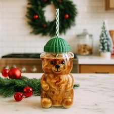 2026  Starbucks Barista Bear Glass Cup NEW