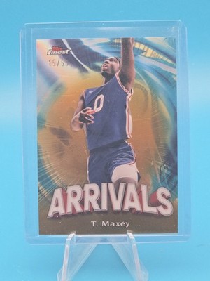 2023-24 Topps Finest - Arrivals Tyrese Maxey #A-5 Gold Refractor /50